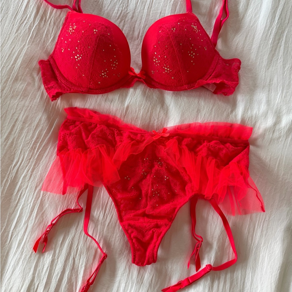 Victoria's Secret Red Lingerie Set